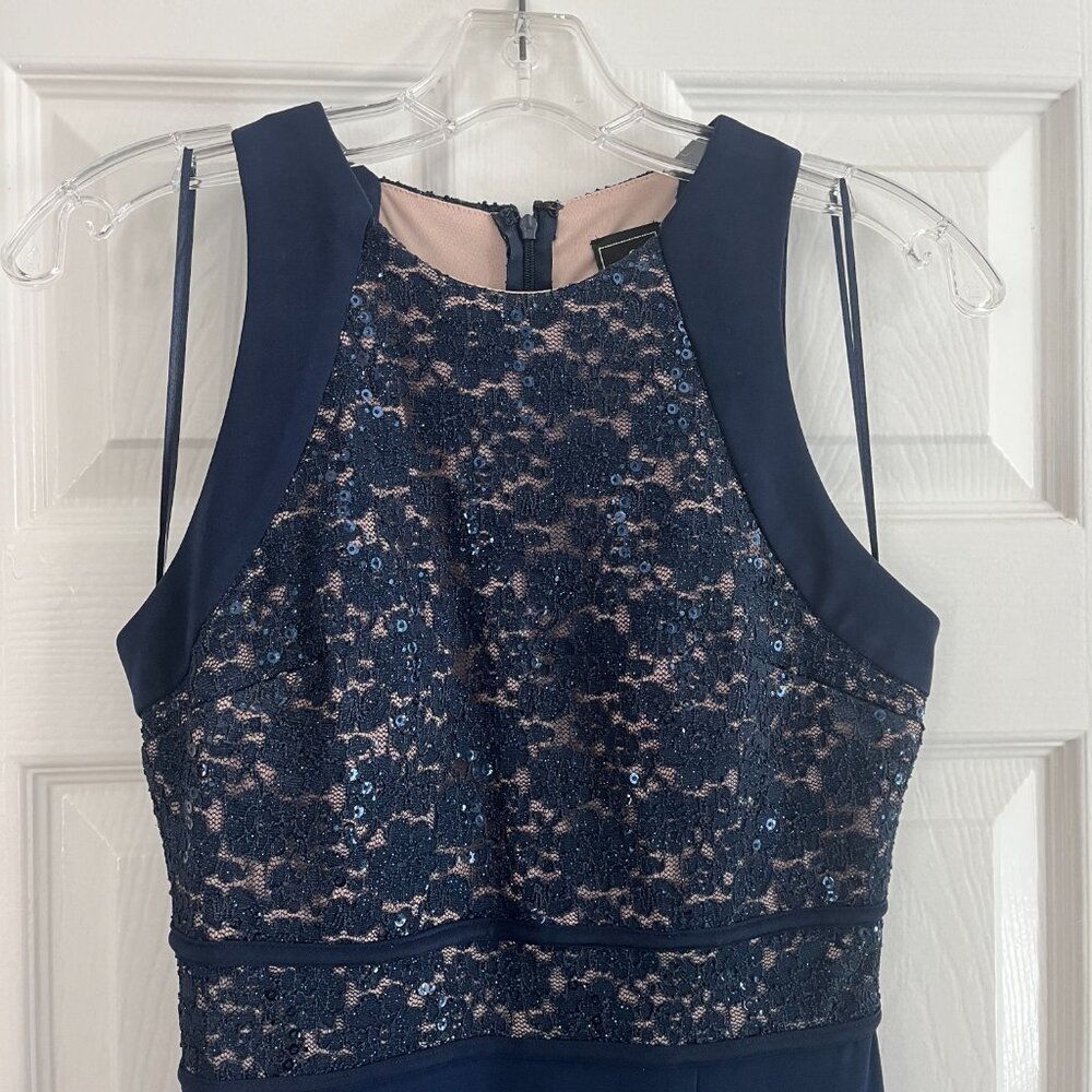 Formal evening Dress-Nightway Navy Blue Dress-Size 6 - Picture 2 of 9